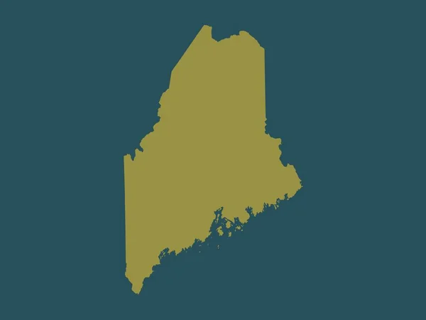 Maine Bundesstaat Der Vereinigten Staaten Von Amerika Einfarbige Form — Stockfoto