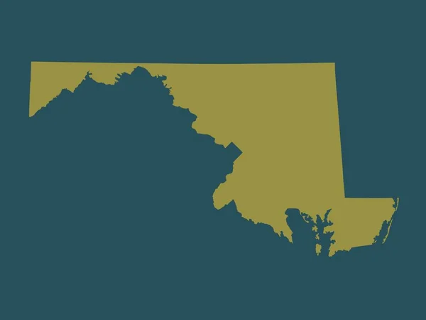 メリーランド州 アメリカ合衆国の州 単色形状 — ストック写真
