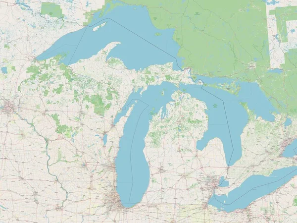 Michigan Amerikai Egyesült Államok Open Street Térkép — Stock Fotó