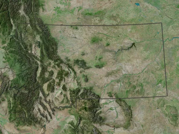 Montana Estado Los Estados Unidos América Mapa Satélite Alta Resolución — Foto de Stock