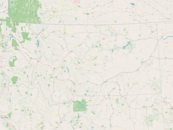 Монтана Штат Сполучених Штатів Америки Відкрита Карта Вулиць — стокове фото
