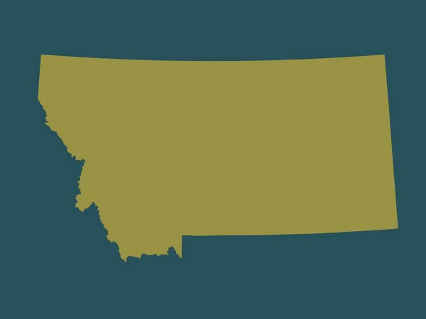 Montana State United States America Solid Color Shape — Stock Photo, Image
