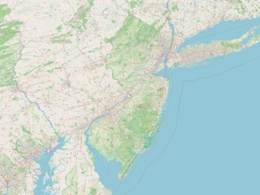 New Jersey, Amerika Birleşik Devletleri. Açık Sokak Haritası