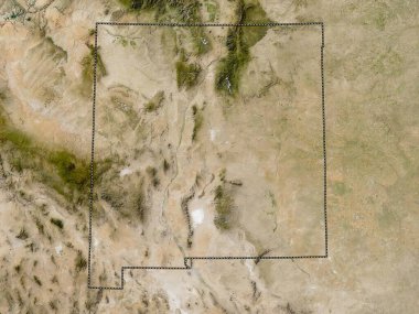 New Mexico, Amerika Birleşik Devletleri. Düşük çözünürlüklü uydu haritası