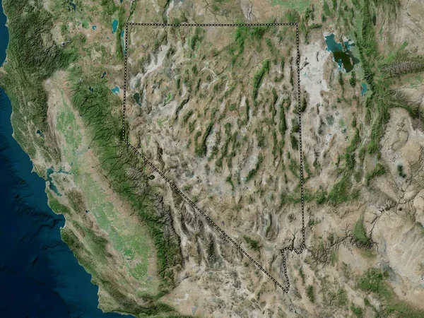 Nevada Bundesstaat Der Vereinigten Staaten Von Amerika Hochauflösende Satellitenkarte — Stockfoto