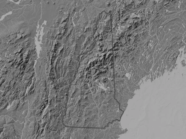 New Hampshire Estado Los Estados Unidos América Mapa Elevación Bilevel — Foto de Stock
