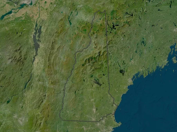 New Hampshire State United States America Low Resolution Satellite Map — Stock Photo, Image