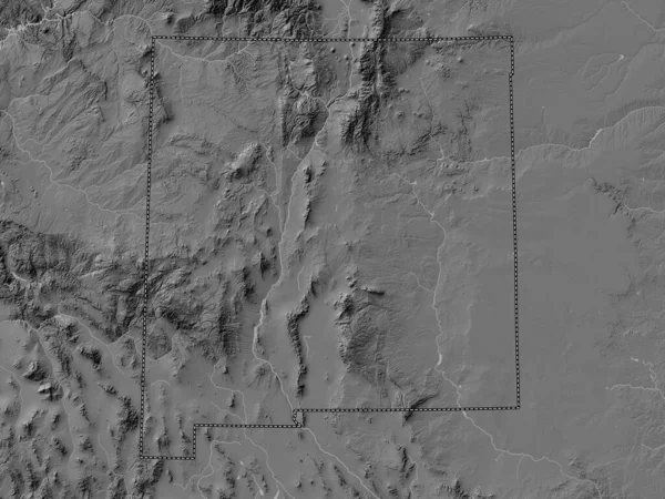 New Mexico State United States America Bilevel Elevation Map Lakes — Stock Photo, Image