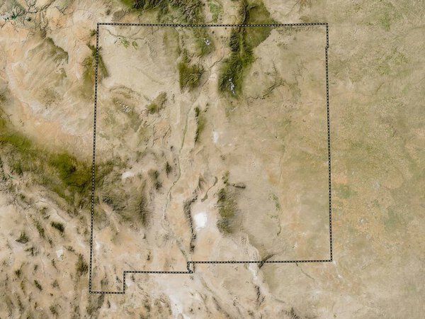 New Mexico, state of United States of America. Low resolution satellite map
