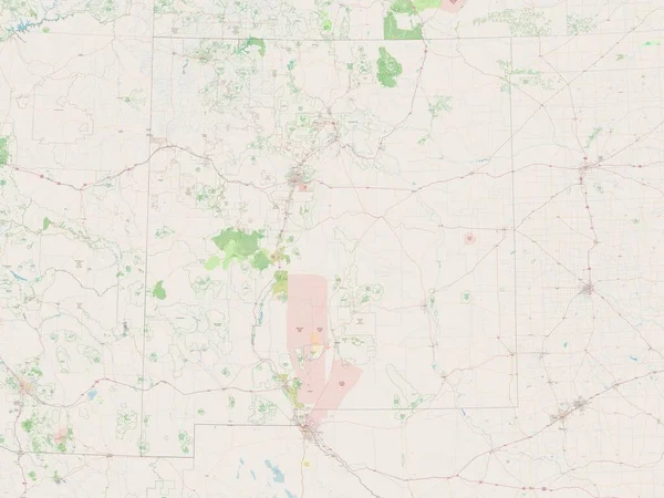 New Mexico Amerika Birleşik Devletleri Açık Sokak Haritası — Stok fotoğraf