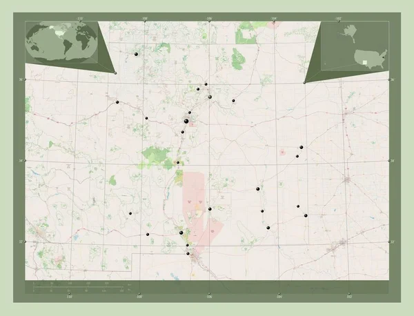 Нью Мексико Штат Соединенные Штаты Америки Карта Улиц Места Расположения — стоковое фото