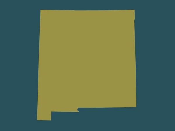 New Mexico State United States America Solid Color Shape — Stock Photo, Image