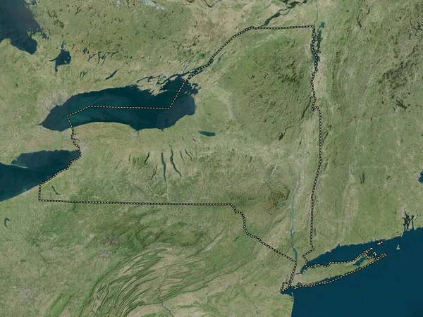 Нью Йорк Штат Сша Супутникова Карта Високої Роздільної Здатності — стокове фото