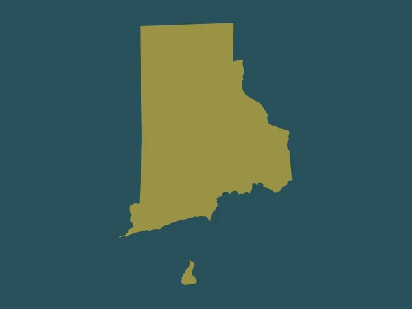 Rhode Island Stato Degli Stati Uniti Forma Tinta Unita — Foto Stock