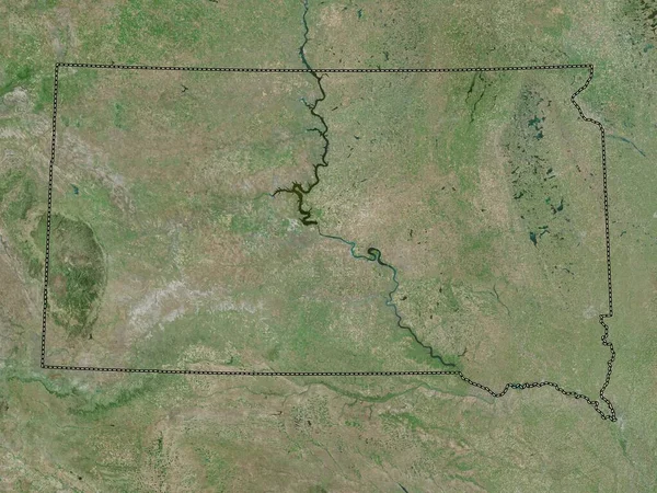 South Dakota Staat Van Verenigde Staten Van Amerika Satellietkaart Met — Stockfoto