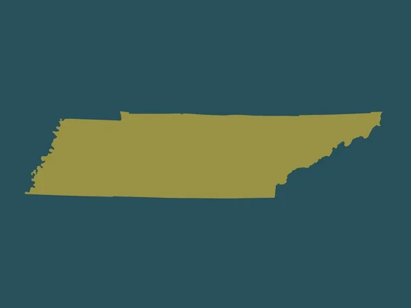 Tennessee Estado Dos Estados Unidos América Forma Cor Sólida — Fotografia de Stock