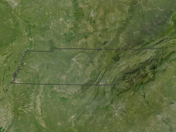 Τενεσί Πολιτεία Των Ηπα Χάρτης Δορυφόρου Χαμηλής Ανάλυσης — Φωτογραφία Αρχείου