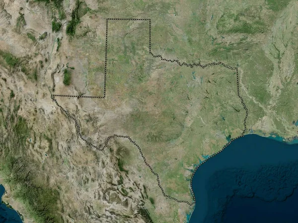 Texas Amerikai Egyesült Államok Nagyfelbontású Műholdas Térkép — Stock Fotó