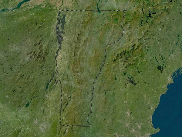 Vermont Estado Dos Estados Unidos América Mapa Satélite Baixa Resolução — Fotografia de Stock