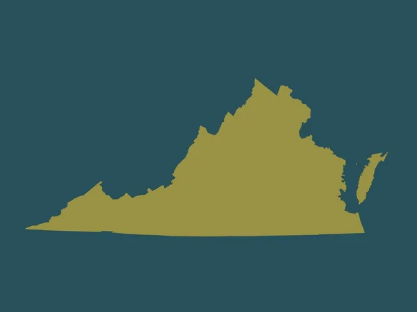 Virginia Bundesstaat Der Vereinigten Staaten Von Amerika Einfarbige Form — Stockfoto