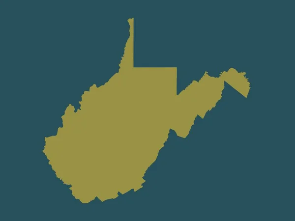 West Virginia Estado Dos Estados Unidos América Forma Cor Sólida — Fotografia de Stock