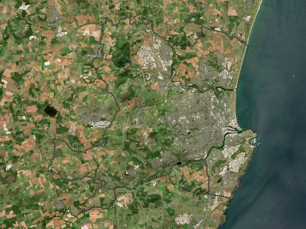 Aberdeen Région Écosse Grande Bretagne Carte Satellite Basse Résolution — Photo