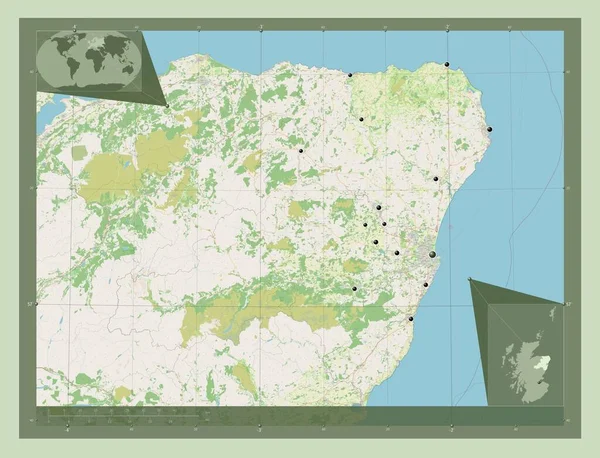 Aberdeenshire Regio Schotland Groot Brittannië Open Plattegrond Locaties Van Grote — Stockfoto