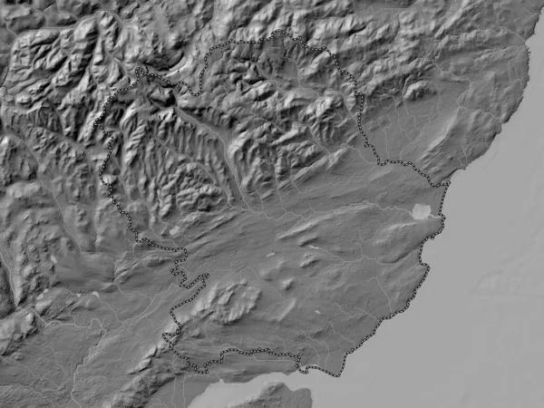 Angus Région Écosse Grande Bretagne Carte Altitude Bilevel Avec Lacs — Photo