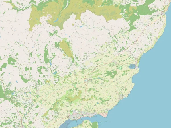 stock image Angus, region of Scotland - Great Britain. Open Street Map