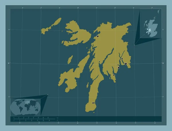 Аргайл Энд Бут Шотландский Регион Великобритания Твердая Форма Цвета Места — стоковое фото