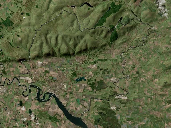 Clackmannanshire Skoçya Bölgesi Büyük Britanya Yüksek Çözünürlüklü Uydu Haritası — Stok fotoğraf