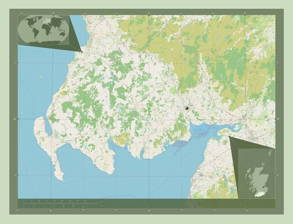 Dumfries Galloway Regio Schotland Groot Brittannië Open Plattegrond Hulplocatiekaarten Hoek — Stockfoto