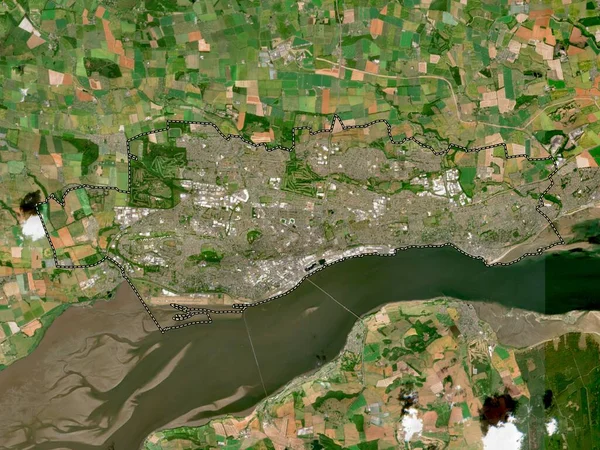 苏格兰地区 大不列颠 低分辨率卫星地图 — 图库照片