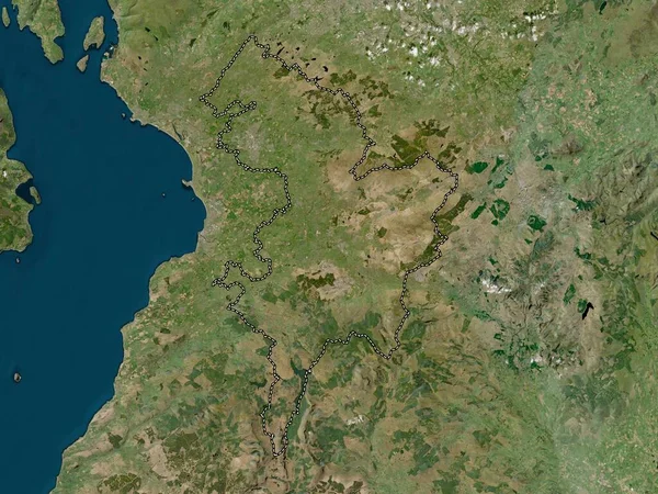 Doğu Ayrshire Skoçya Bölgesi Büyük Britanya Düşük Çözünürlüklü Uydu Haritası — Stok fotoğraf