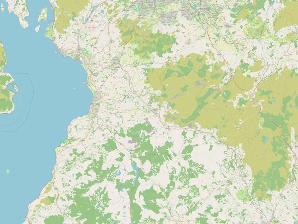 Східний Ейршир Шотландія Велика Британія Відкрита Карта Вулиць — стокове фото