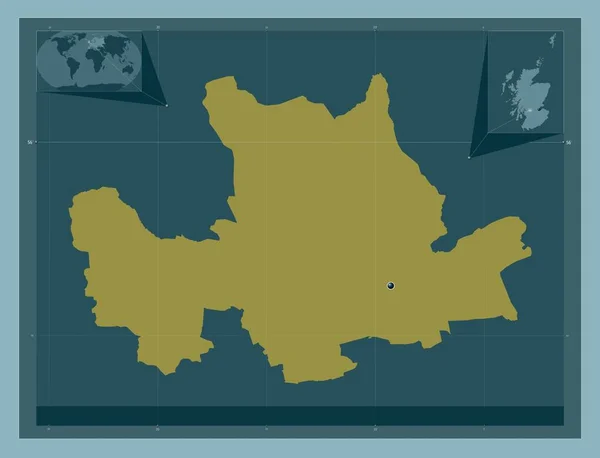 East Dunbartonshire Regionen Skottland Storbritannien Fast Färgform Hjälpkartor För Hörnen — Stockfoto