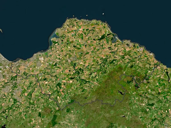 East Lothian Región Escocia Gran Bretaña Mapa Satelital Baja Resolución —  Fotos de Stock
