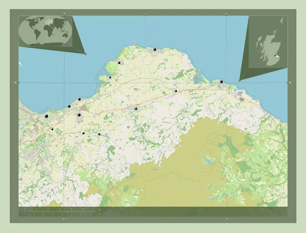 Східний Лотіан Шотландія Велика Британія Відкрита Карта Вулиць Розташування Великих — стокове фото