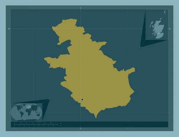 North Lanarkshire Región Escocia Gran Bretaña Forma Color Sólido Mapas —  Fotos de Stock