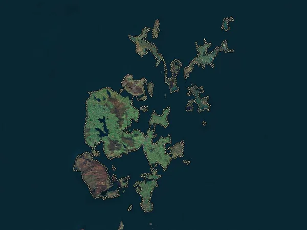 Îles Orcades Région Écosse Grande Bretagne Carte Satellite Haute Résolution — Photo