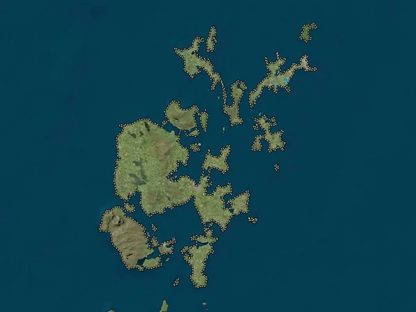 奥克尼群岛 苏格兰地区 大不列颠 低分辨率卫星地图 — 图库照片