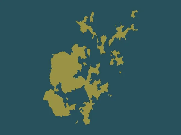 Orkney Islands, region of Scotland - Great Britain. Solid color shape