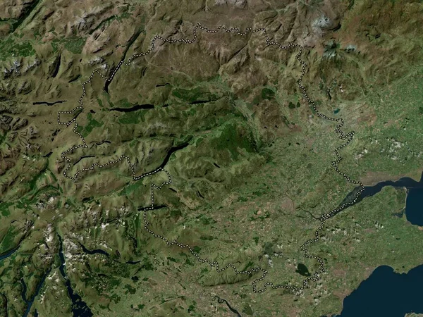 Perth Kinross Región Escocia Gran Bretaña Mapa Satélite Alta Resolución —  Fotos de Stock