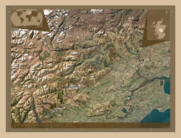 Perth Kinross Region Skotsko Velká Británie Satelitní Mapa Nízkým Rozlišením — Stock fotografie