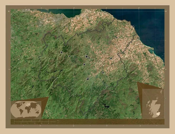 Skoçya Sınırı Büyük Britanya Bölgesi Düşük Çözünürlüklü Uydu Bölgenin Büyük — Stok fotoğraf