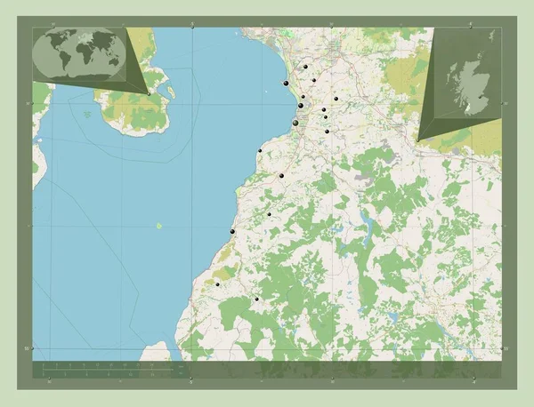 Jižní Ayrshire Region Skotsko Velká Británie Otevřít Mapu Ulice Umístění — Stock fotografie
