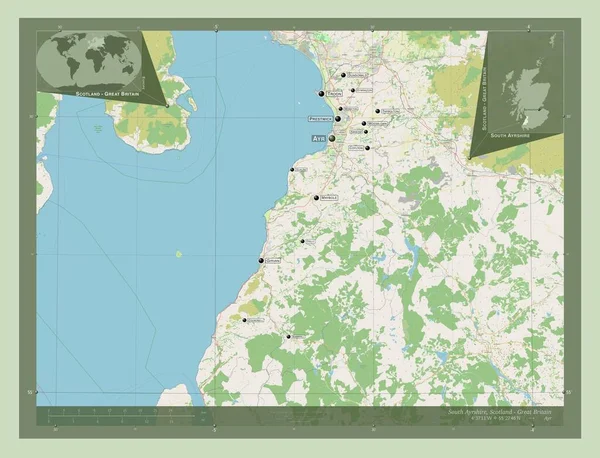 Jižní Ayrshire Region Skotsko Velká Británie Otevřít Mapu Ulice Umístění — Stock fotografie