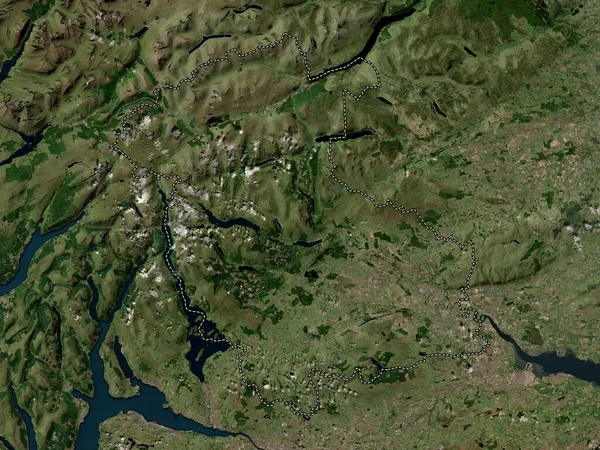 Stirling Región Escocia Gran Bretaña Mapa Satélite Alta Resolución —  Fotos de Stock