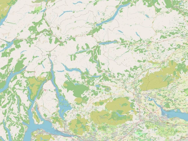 Стірлінг Регіон Шотландії Велика Британія Відкрита Карта Вулиць — стокове фото