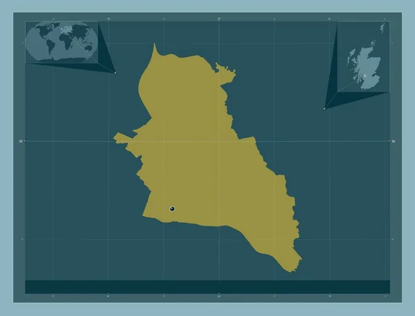 Уэст Данбартоншир Регион Шотландии Великобритания Твердая Форма Цвета Вспомогательные Карты — стоковое фото